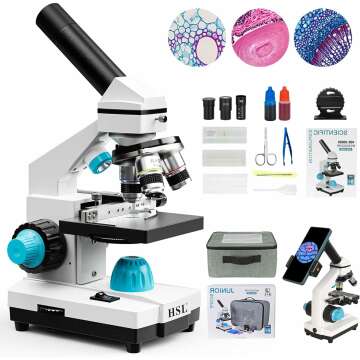 HSL 40X-2000X Microscope Kit for Kids and Students