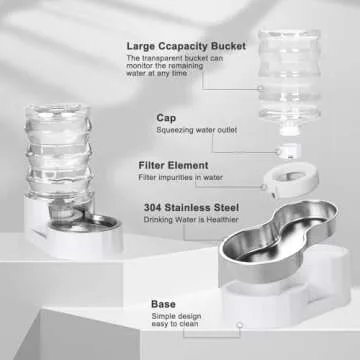 RIZZARI 4L Automatic Pet Water Dispenser, BPA-Free