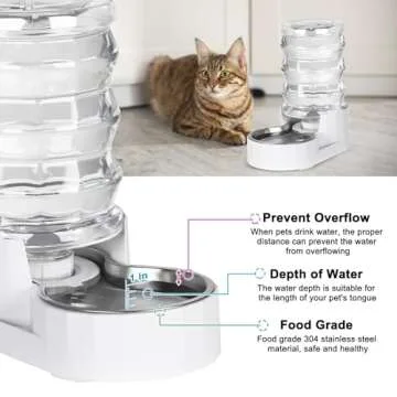RIZZARI 4L Automatic Pet Water Dispenser, BPA-Free