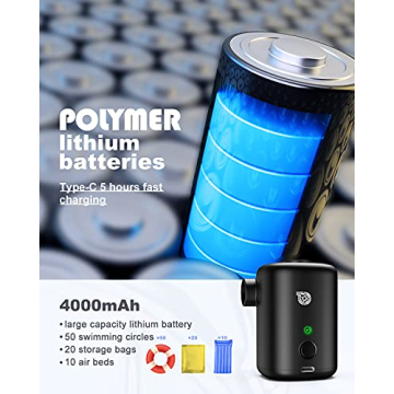 Electric Air Pump with Rechargeable Battery for All Inflatable Needs