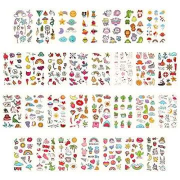 Metker 90 sheets (1000 patterns) kids waterproof Temporary Tattoos toys,suitable for birthday partie...