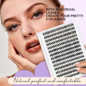 B&Qaugen 280 PCS Lash Clusters for Fluffy Extensions