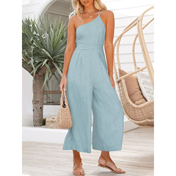 Shop ANRABESS One Shoulder Jumpsuit for Trendy Summer Style