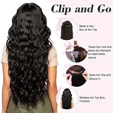 REECHO 14" Curly Hair Extensions - Natural Look & Feel
