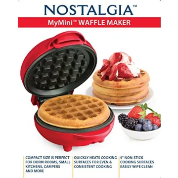 Nostalgia Mini Waffle Maker - Perfect for Every Meal!