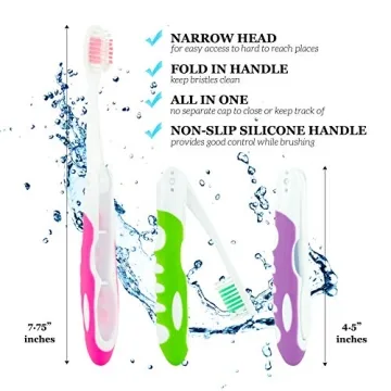 Lingito Travel Folding Toothbrush Set For Family Hygiene