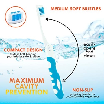 Lingito Travel Folding Toothbrush Set For Family Hygiene