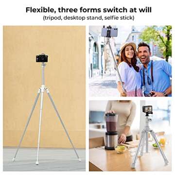 K&F Concept 67'' Cellphone Tripod: Portable Versatile Stand