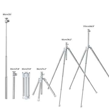 K&F Concept 67'' Cellphone Tripod: Portable Versatile Stand