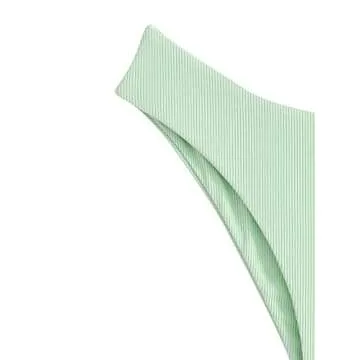 SweatyRocks Women's Spaghetti Strap Ribbed Knit Two Piece Swimsuit Underwire Bikini Sets Light Green S