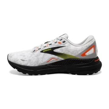 Brooks Men’s Adrenaline GTS 23 Supportive Running Shoe - Oyster/Black/Red Orange - 9.5 Medium