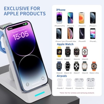TYCRALI 3-in-1 Charging Station for Apple Devices - Fast Charge