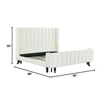 TOV Waverly King Bed - Luxury Upholstered Velvet Design