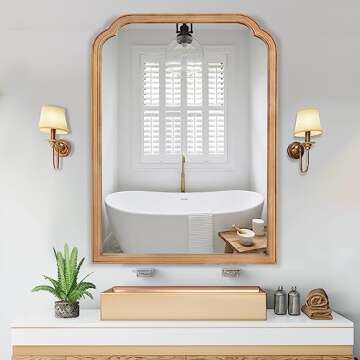 Rustic 30" x 40" WallBeyond Wood Bathroom Mirror for Home Decor