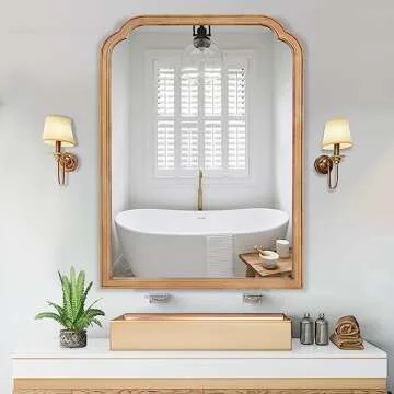 Rustic 30" x 40" WallBeyond Wood Bathroom Mirror for Home Decor