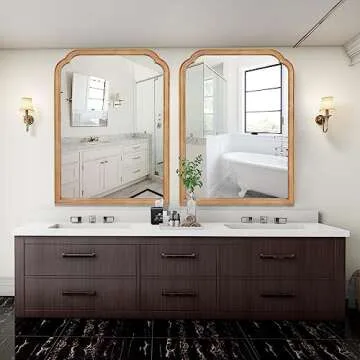 WallBeyond Rustic Wood Bathroom Mirror 30" x 40"