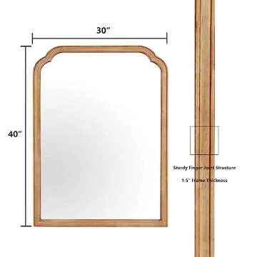 WallBeyond Rustic Wood Bathroom Mirror 30" x 40"