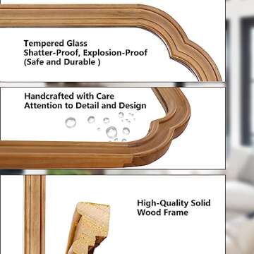 WallBeyond Rustic Wood Bathroom Mirror 30" x 40"