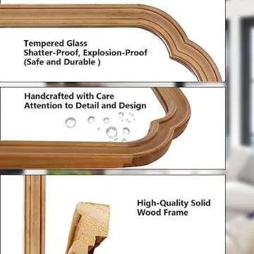 WallBeyond Rustic Wood Bathroom Mirror 30" x 40"