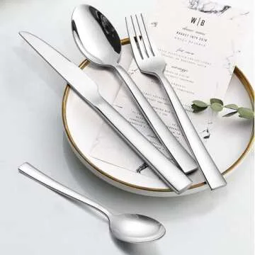 CXJY 60-Piece Silverware Set for 12 - Elegant & Durable