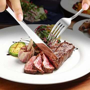 CXJY 60-Piece Silverware Set for 12 - Elegant & Durable