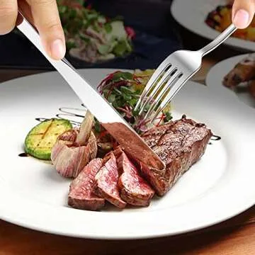 CXJY 60-Piece Silverware Set for 12 - Elegant & Durable