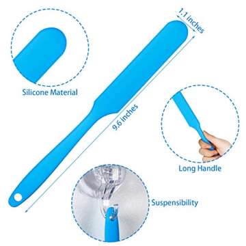5 Pieces Non Stick Wax Spatulas Large Hard Wax Sticks Silicone Spatula Hair Removal Waxing Applicator Reusable Scraper for Home Salon Body Use, 5 Colors