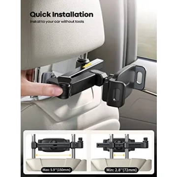 Lamicall Car Headrest Tablet Holder for 4.7-11 Inch Tablets