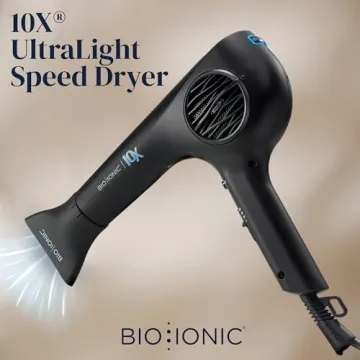 Bio Ionic 10X UltraLight Speed Hair Dryer for Fast Drying