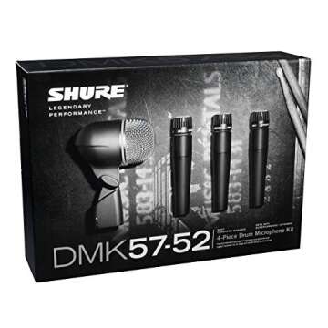 Shure Drum Microphone Kit for Performing and Recording Drummers, Conveniently Packaged Selection of ...