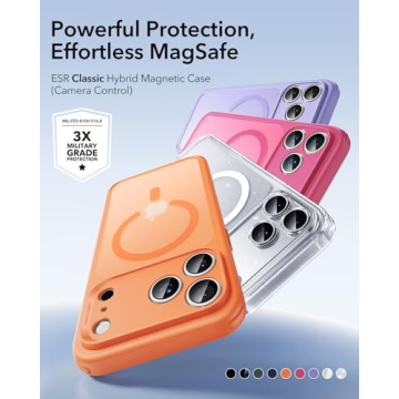 ESR for iPhone 17 Pro Max Case, Camera Control, Compatible with MagSafe, Shockproof Military-Grade P...