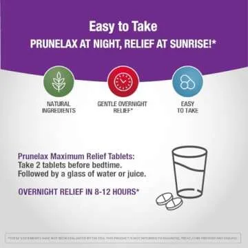 Prunelax Maximum Relief Laxative Tablets with Natural Senna
