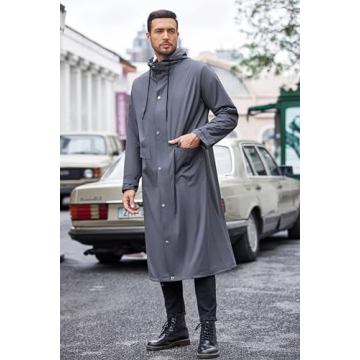 COOFANDY Waterproof Hooded Rain Jacket for Men Outdoor