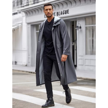 COOFANDY Waterproof Hooded Rain Jacket for Men Outdoor