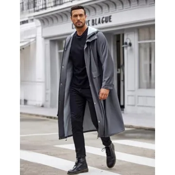 COOFANDY Waterproof Hooded Rain Jacket for Men Outdoor