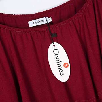 Coolmee Maternity Dress Off Shoulder Casual Style