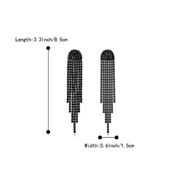 BriLove Sparkling Chandelier Earrings for Women