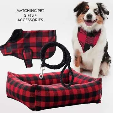 HonestBaby Family Matching Pajamas Organic Cotton for Men, Women, Kids, Toddlers, Baby Boys, Girls, Unisex Pets, Holiday Tartan, Small