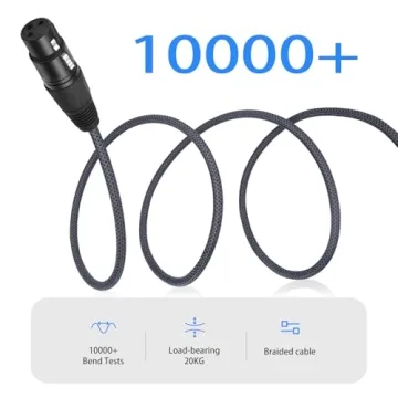 Premium HUALEU 1/4 TRS to XLR Female Cables - 2 Pack