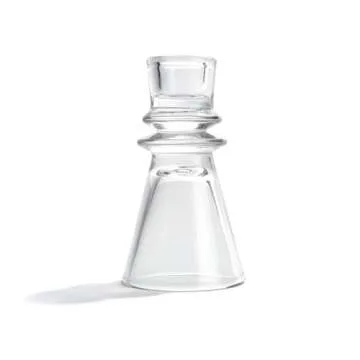 LampLust Taper Candle Holders, Set of 4 Clear Glass Candle Holders, 2.25 & 4.25 Inch, Coffee Table Decor, Candle Holder Decor for Table Centerpieces, Valentines Day Decorations, Wedding Table Decor