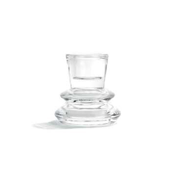 LampLust Taper Candle Holders, Set of 4 Clear Glass Candle Holders, 2.25 & 4.25 Inch, Coffee Table Decor, Candle Holder Decor for Table Centerpieces, Valentines Day Decorations, Wedding Table Decor