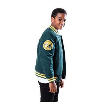 Ultra Game Youth Classic Varsity Coaches Jacket - Official NFL Gear