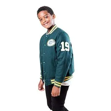 Ultra Game Youth Classic Varsity Coaches Jacket for NFL Fans