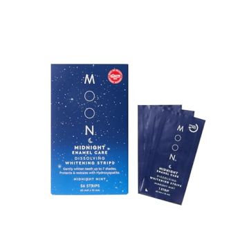 MOON Midnight Teeth Whitening Strips - 7 Shades Whiter, Vegan, Enamel-safe Formula