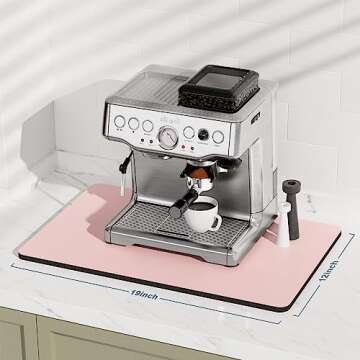 Rnivvi Coffee Mat, 12"x19" Coffee Bar Mat for Coffee Station Accessories and Organizer, Hide Stain A...