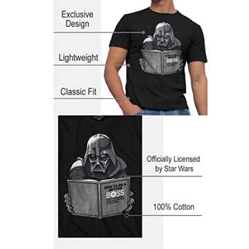 STAR WARS Improving Darth Vader How to Be A Better Boss Men's Graphic T-Shirt