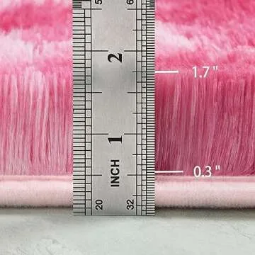 Hutha 6x9 Large Area Rugs for Living Room, Super Soft Fluffy Modern Bedroom Rug, Tie-Dyed Blush Pink...