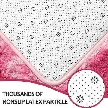 Hutha 6x9 Large Area Rugs for Living Room, Super Soft Fluffy Modern Bedroom Rug, Tie-Dyed Blush Pink Indoor Shag Fuzzy Carpets for Girls Kids Nursery Room Home Decor