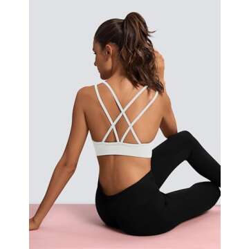 WANAYOU Deep V Sports Bras for Women - Stylish & Supportive