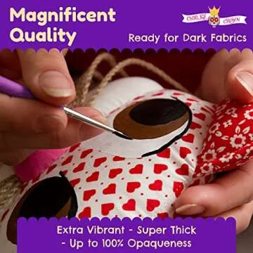 Permanent Fabric Paint for Clothes - 15 Colors Creative Set